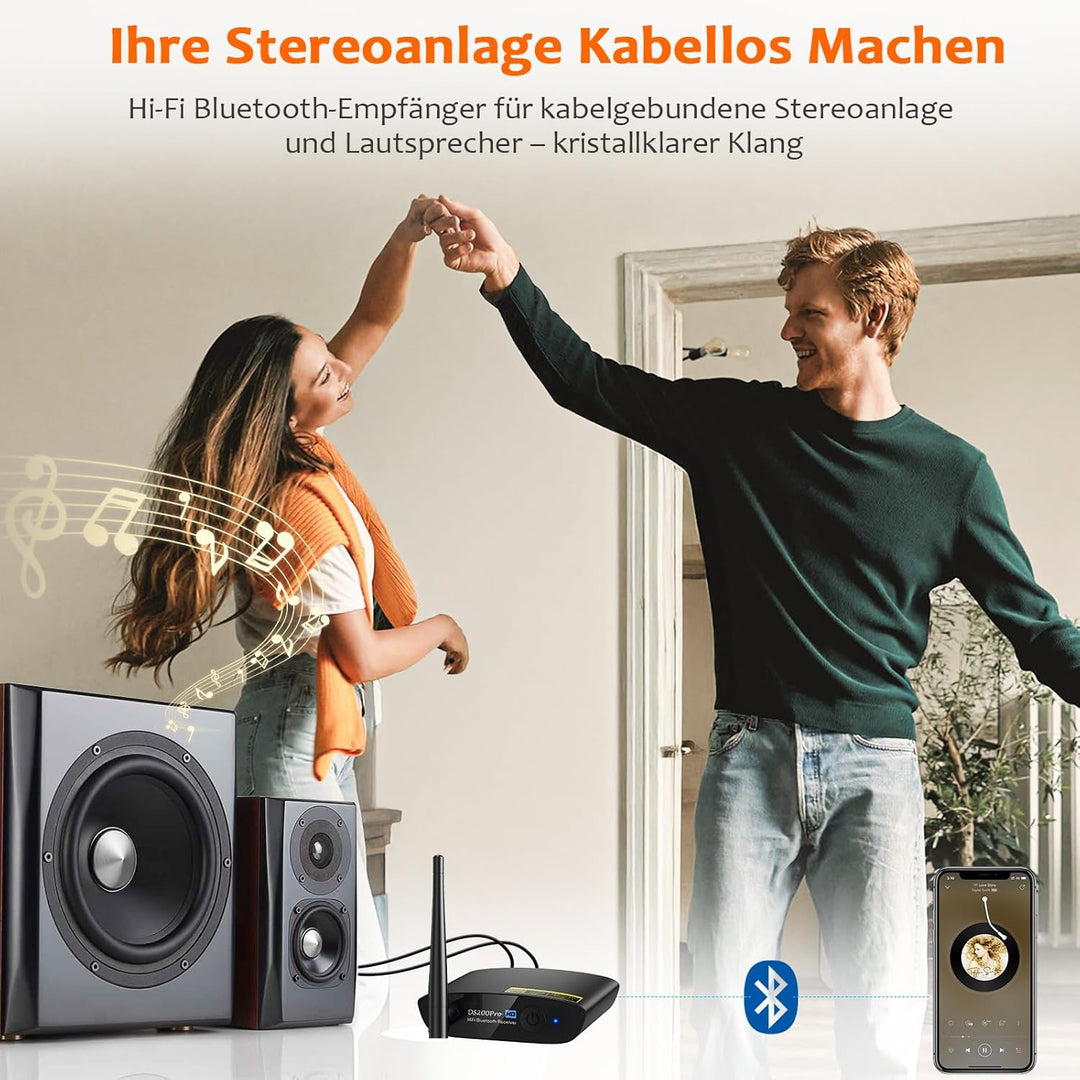 1Mii DS200 Pro HiFi Bluetooth Receiver mit LDAC & Audiophile DAC, Bluetooth 5.3 Audio Empfänger mit