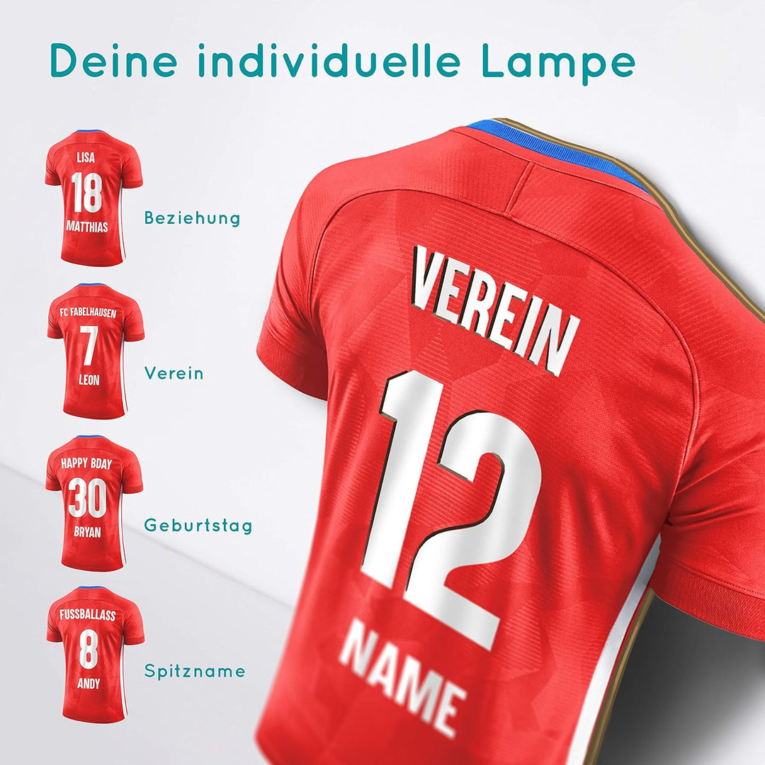 Elbeffekt Trikotlampe für Heidenheim Fans aus Holz - personalisierbares Geschenk - schenke Dein indi