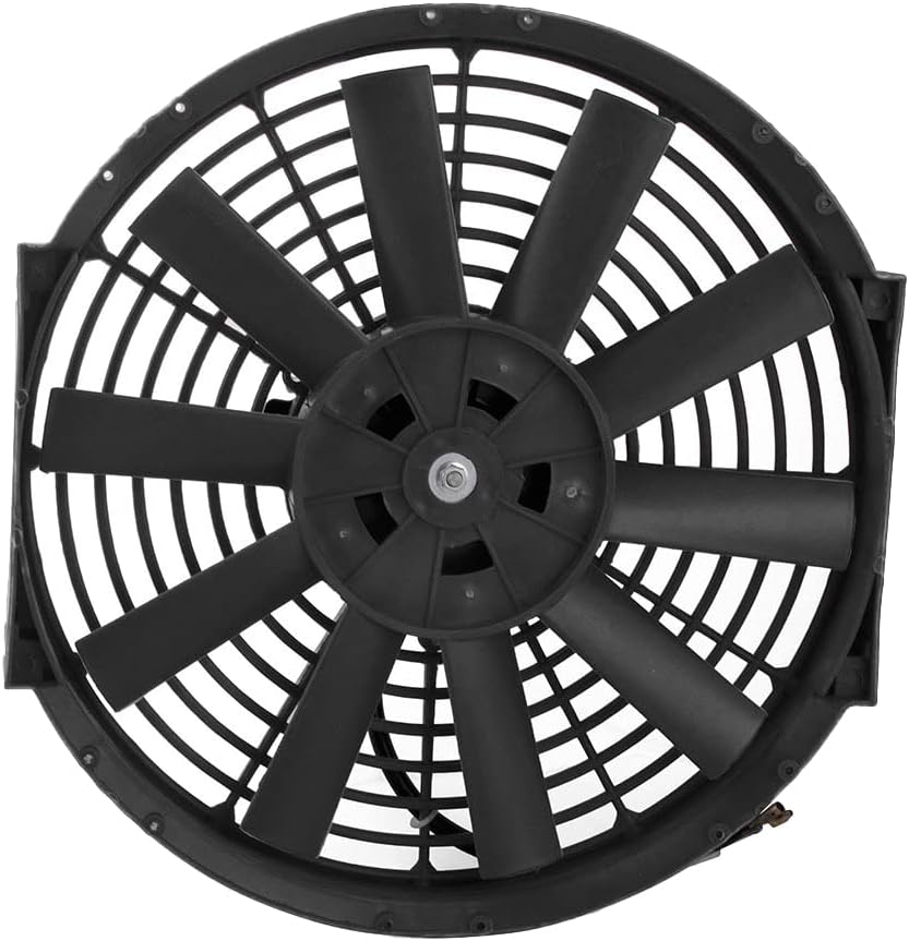 Riloer 12" Auto Elektrischer Kühler Push-Pull Zwischenlüfter, Universal Slim Elektrischer Lüfter für