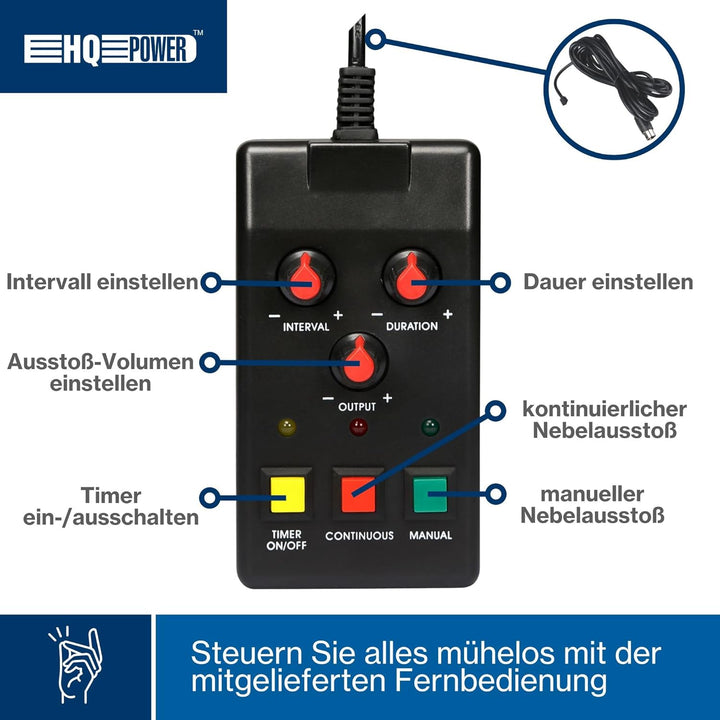 HQ-POWER - HQHZ10001 HZ10001 600W Hazer ohne DMX 636161 Single, Single