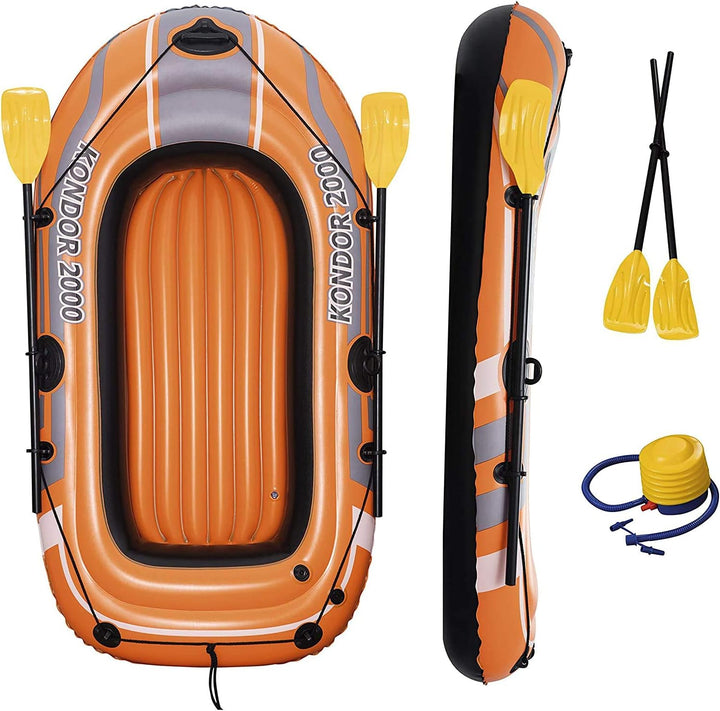 Bestway 61062 - Bootsset 198 x 122 cm - Schlauchboot mit Luftpumpe und Paddel