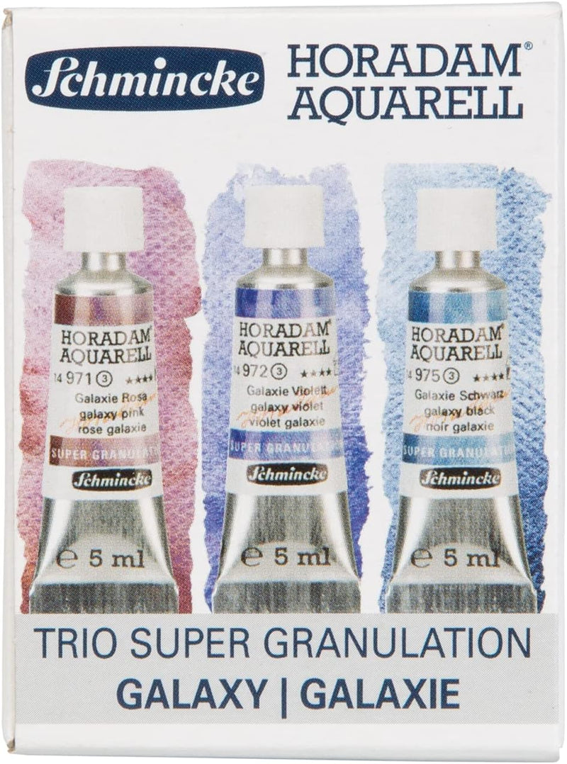 Schmincke – HORADAM® AQUARELL, Super Granulation Trio Galaxie, 5 ml Tuben, 74 615 097, Kartonset, se