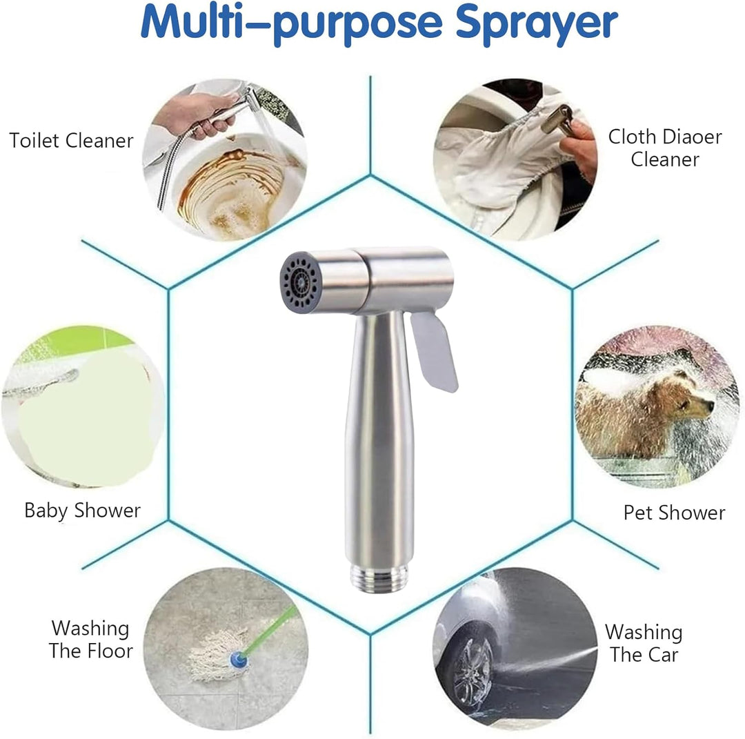 Bidet-Handbrause, Dualer Schalter Dualer Modus Hand Gehalten Bidet Sprayer Edelstahl Sprayer mit 49-