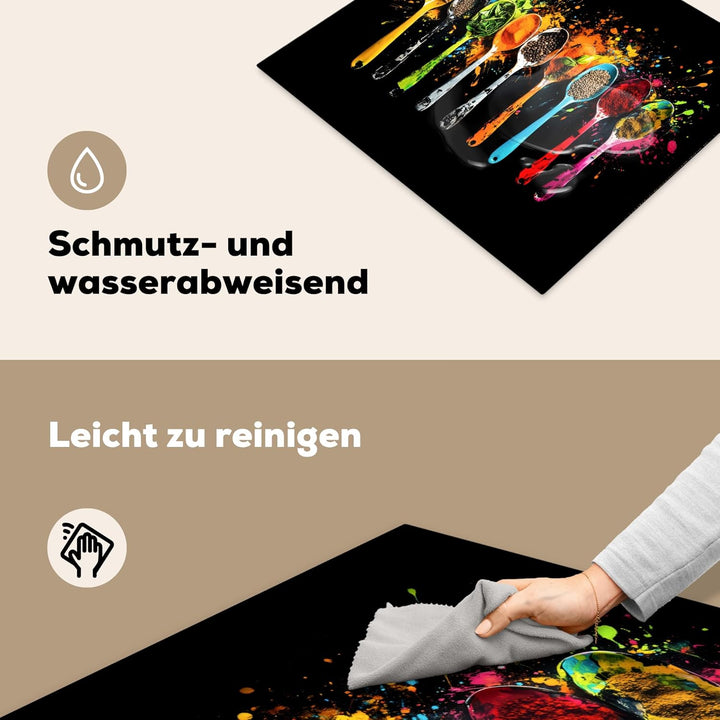 Herdabdeckplatte 59x52 cm Einteilig Herdabdeckung Abdeckplatte für Ceranfeld Abdeckung Induktionskoc