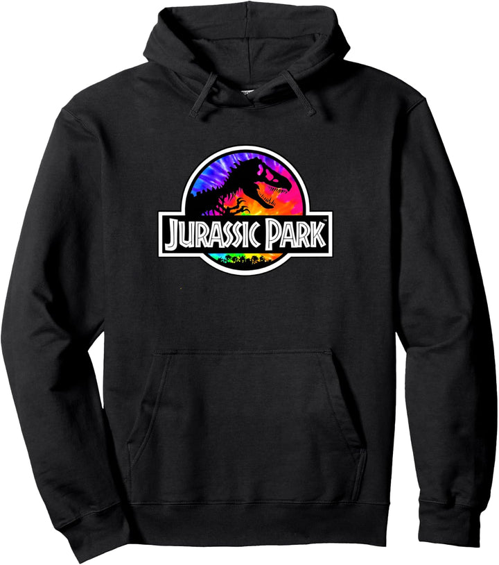 Jurassic Park Tie Dye Classic Logo Pullover Hoodie