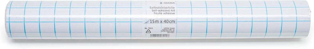 HERMA 7015 Buchschutzfolie selbstklebend transparent, 15 m x 40 cm, reiss- & wasserfest Bucheinschla