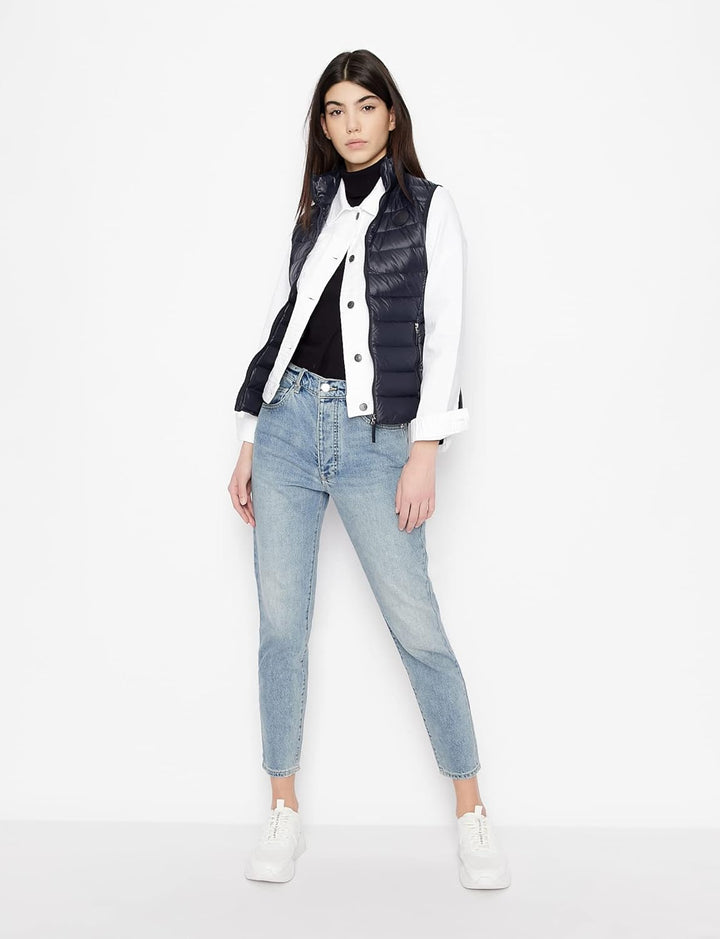 Armani Exchange Damen Down Vest M Blau, M Blau