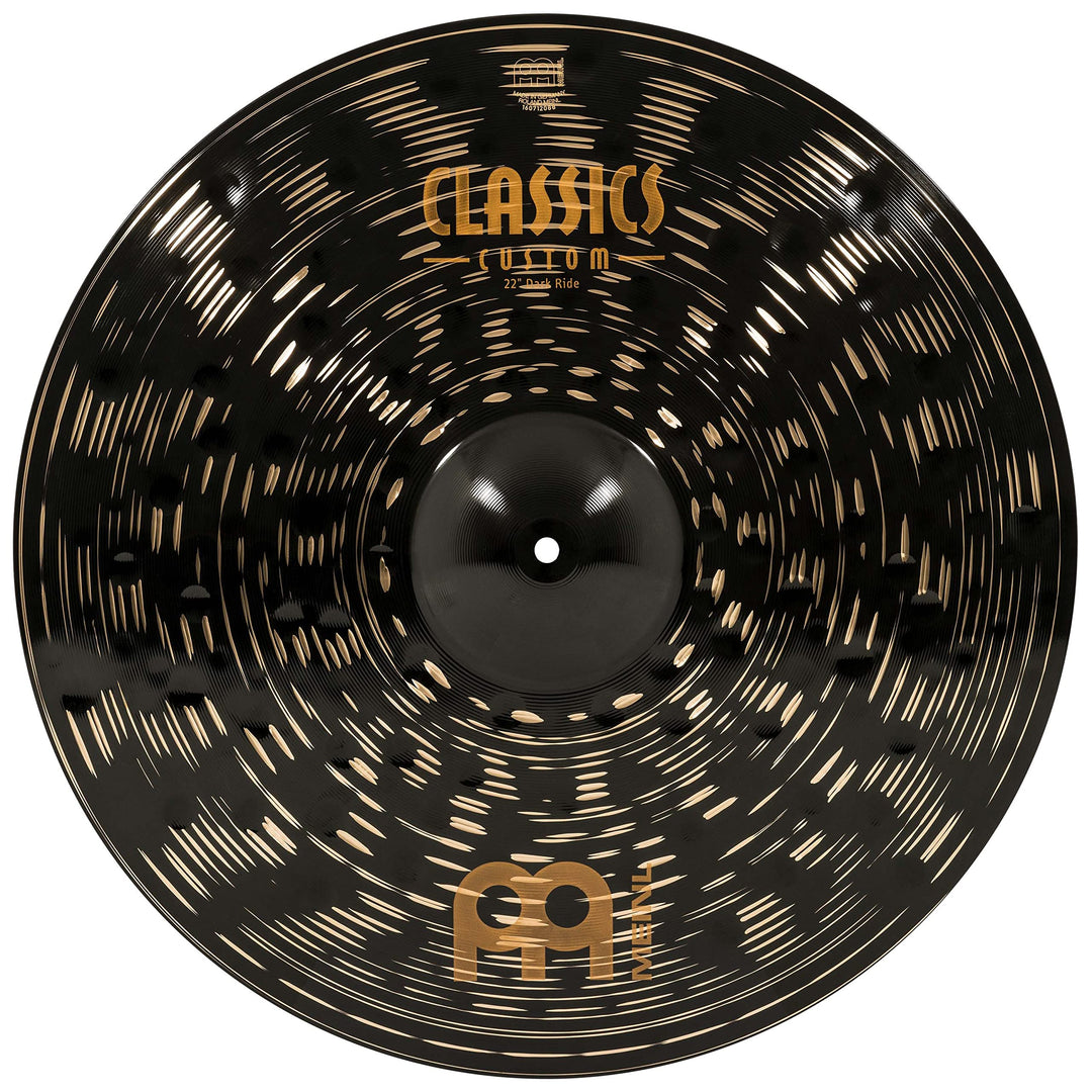 Meinl Cymbals Classics Custom Dark Ride 22 Zoll (Video) Schlagzeug Becken (55,88cm) B12 Bronze, Dunk