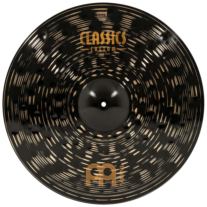 Meinl Cymbals Classics Custom Dark Ride 22 Zoll (Video) Schlagzeug Becken (55,88cm) B12 Bronze, Dunk