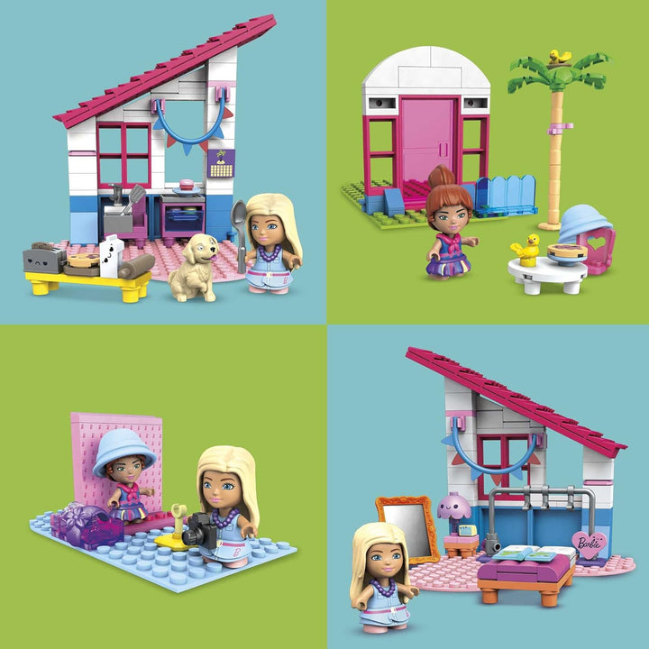 MEGA Construx HBF32 - Barbie Malibu-Bauspielzeugset Bundle, Bauset mit 445 Bausteinen, ab 5 Jahren