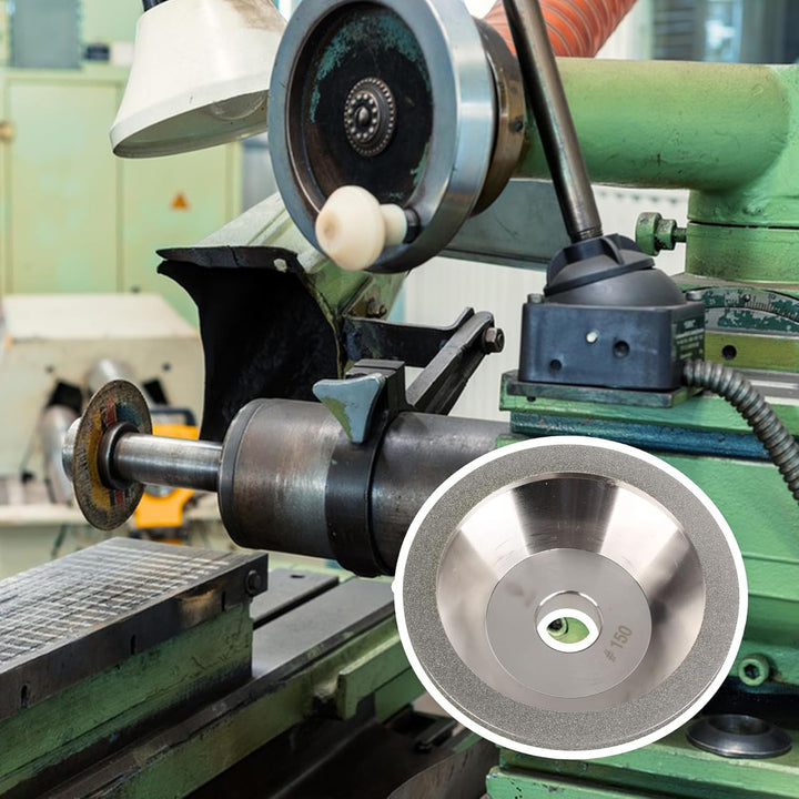 Yibuy CBN 150 Körnung 100 mm Aussendurchmesser 20 mm Innendurchmesser Schalenförmige Diamant-Schleif