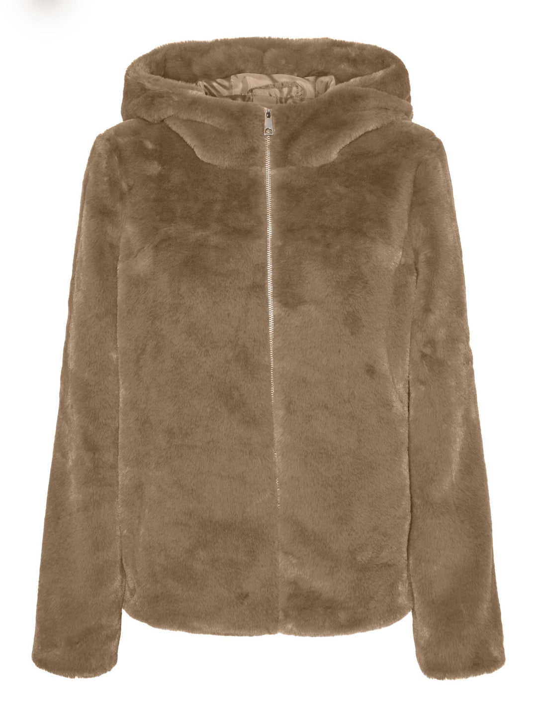 VERO MODA Damen Vmsonjahoodie Short Faux Fur Jacket Boos Jacke, Tigers Eye