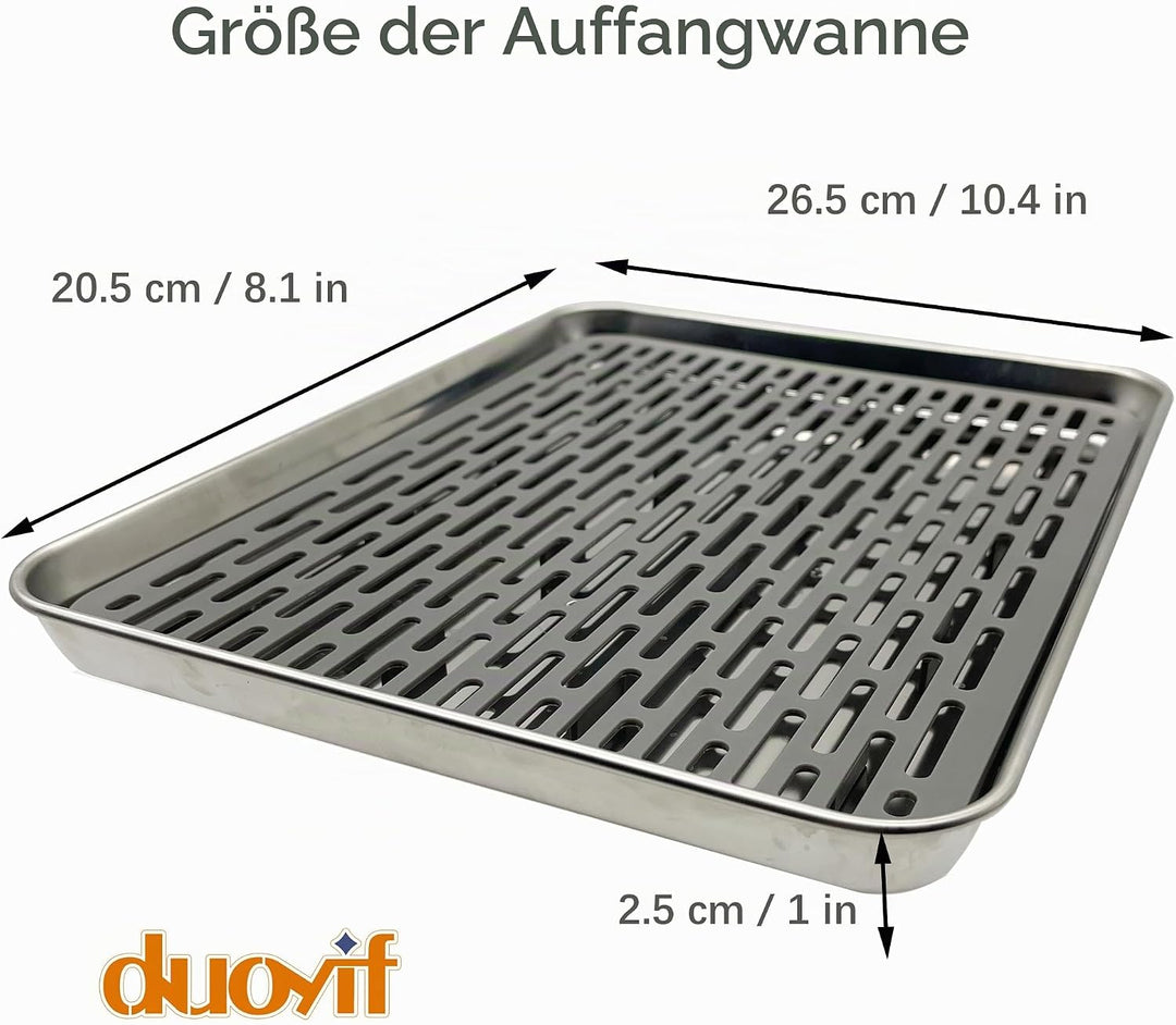 duoyif Tropfschale Edelstahl Auffangschale, Bar-Tropfschale, Aus Edelstahl Mit Kunststoffgitter, Tee