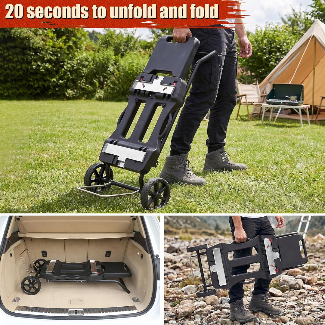 Denmay Tragbarer Grillwagen mit Rad für Weber Q1200, Q1000, Q2200, Q2000 Serie, für Blackstone 43CM
