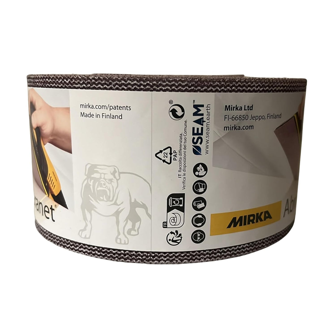 Mirka Abranet Netz-Schleifrolle 75 mm x 10 m Klett / Korn P80 / 1 Rolle / zum Schleifen von Holz, Sp