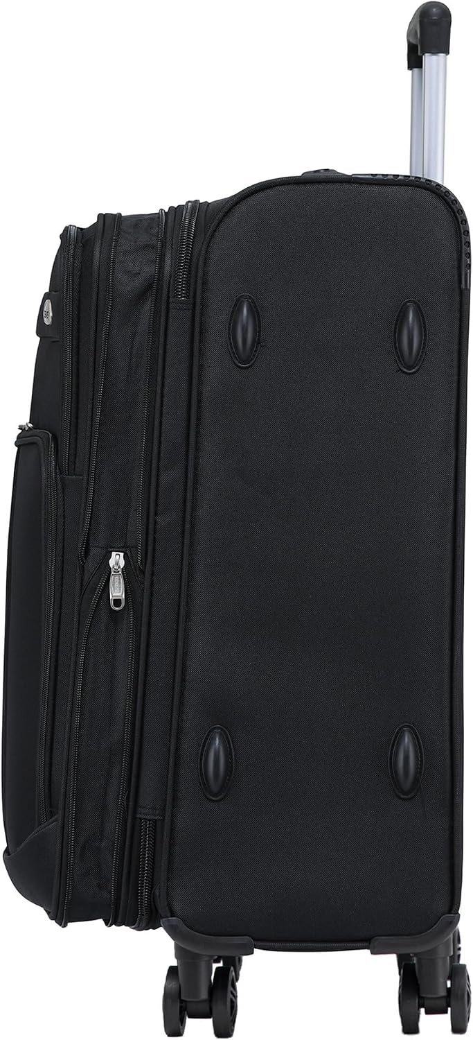 BEIBYE 4 Rollen Reisekoffer 3tlg.Stoffkoffer Handgepäck Kindergepäck Gepäck Koffer Trolley Set-XL-L-