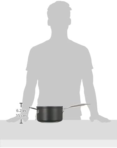 Le Creuset Aluminium-Antihaft Profitopf, Ø 16 cm, Für alle Herdarten inkl. Induktion geeignet, Anthr