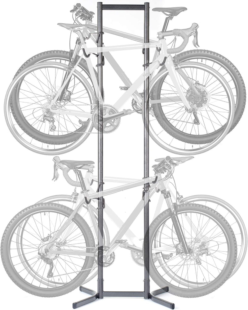 Bike Rack for Garage & Home by Delta Cycle - No Drilling Required - Fully Adjustable Gravity Storage