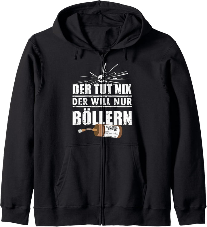 Silvester Feuerwerk Pyro Böller Kapuzenjacke