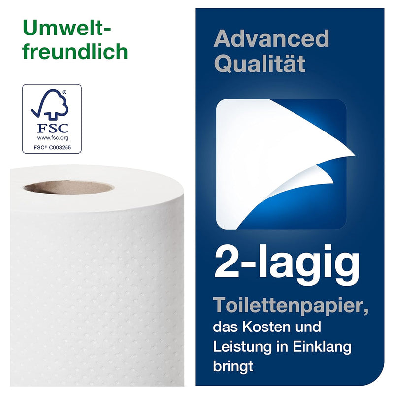 Tork weiches Kleinrollen Toilettenpapier Weiss T4, Universal, 2-lagig, 70 × 250 Blätter, 110794