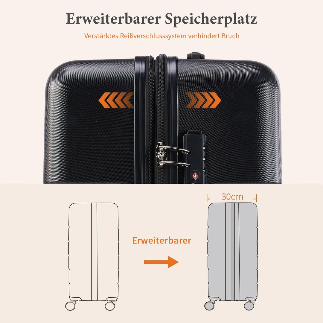 DUMOS 3tlg. Hartschalenkofferset Hard Shell Basic Hartschalenkoffer Trolley Koffer offerset Gepäck R