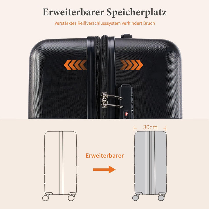 DUMOS 3tlg. Hartschalenkofferset Hard Shell Basic Hartschalenkoffer Trolley Koffer offerset Gepäck R