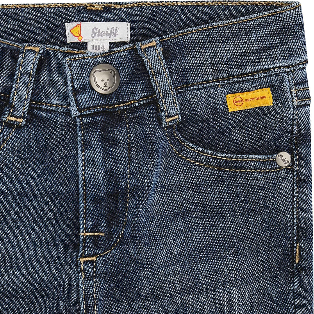 Steiff Unisex Kinder Slim Fit Jeans 98 Blue Indigo, 98 Blue Indigo