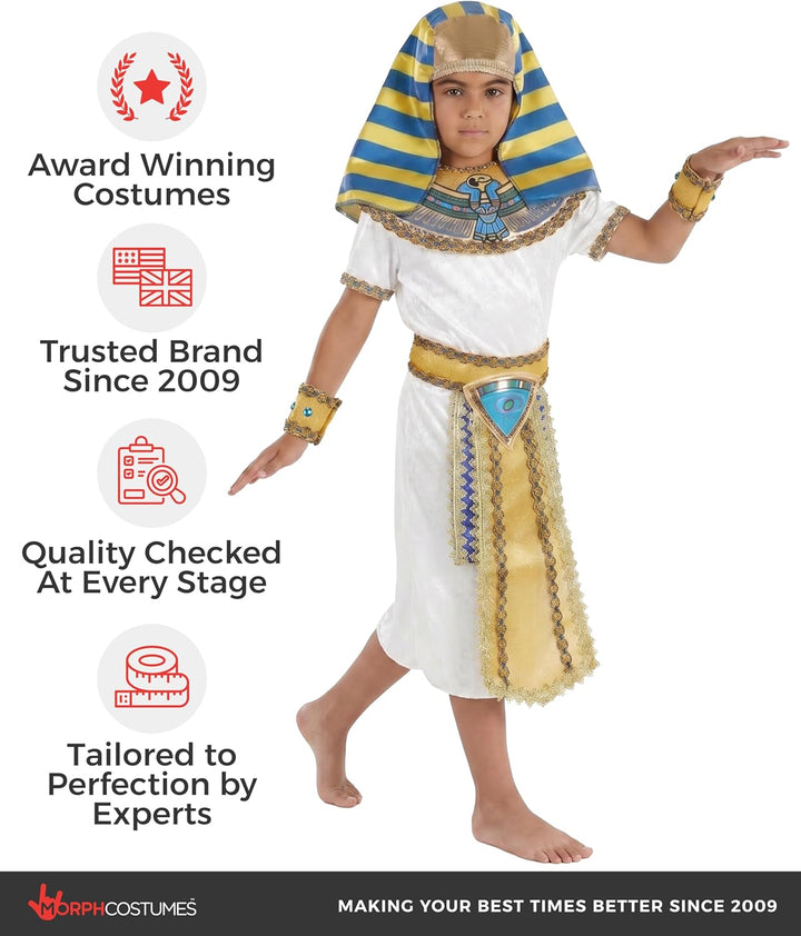 Fun Shack Kostüm Pharao Kinder, Pharao Kostüm Kinder, Kostüm Ägypter Kinder, Ägypten Kostüm Kinder,