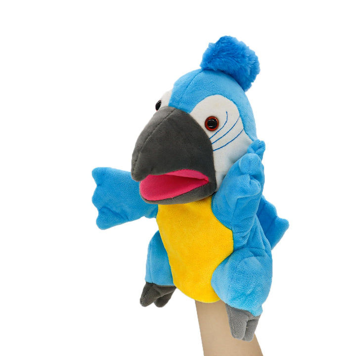 lilizzhoumax Papagei Kuscheltier, Simuliertes Tier Papagei Handpuppe aus Plüsch, Kawaii Niedliches R