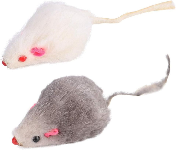 JTLB Katzenspielzeug-Maus, Spielzeug, 12 Mäuse aus Kaninchenfell, 14 X 10 X 4, 12 Stück, Haustier-Ka