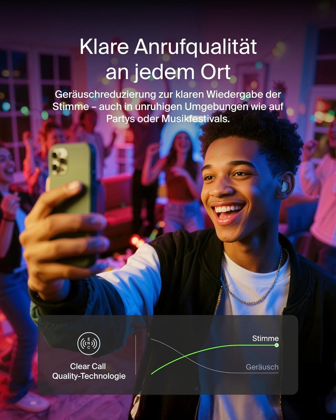 Belkin SoundForm Anywhere Bluetooth Kopfhörer Kabellos, Noise Cancelling Kopfhoerer, IPX4 Spritzwass