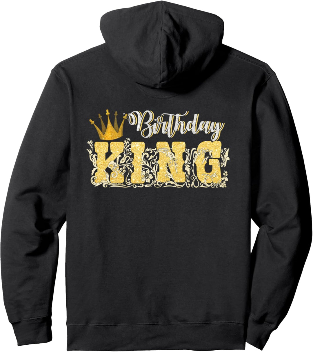 Birthday King Gold Crown Pullover Hoodie