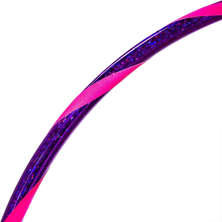 Hoopomania Glamour Kinder Hula Hoop Reifen Ø70cm Glitter-Violett-Pink, Ø70cm Glitter-Violett-Pink
