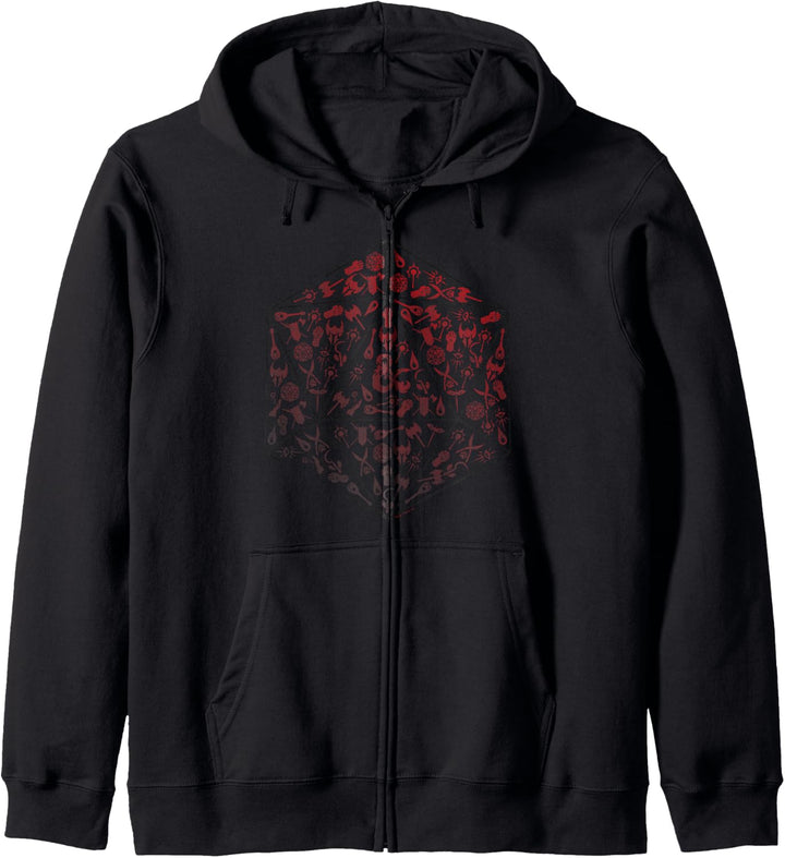 Dungeons &amp; Dragons D20 Dekorierten Symbol Kapuzenjacke