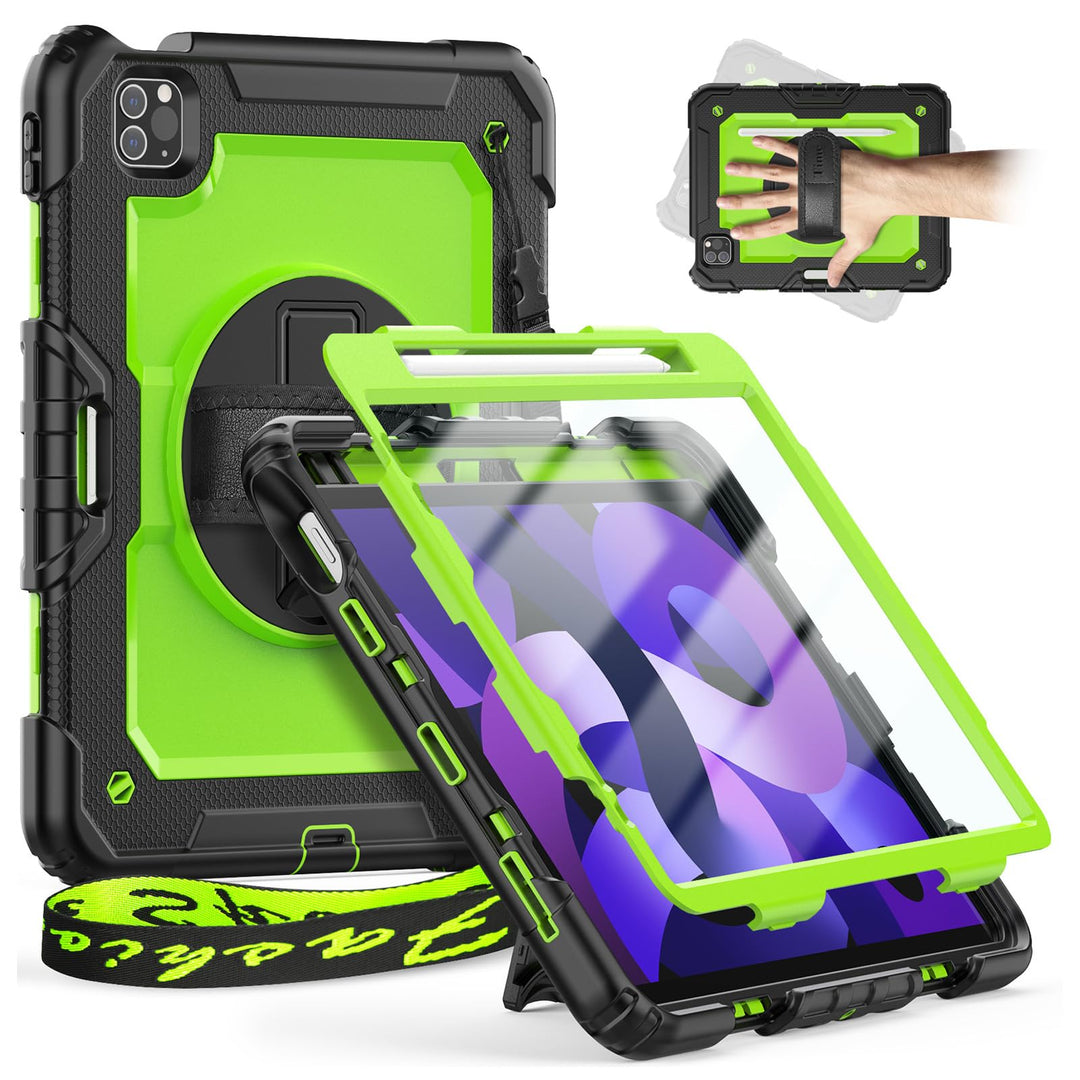 Timecity Hülle für iPad Air 5. / 4. Generation 2022/2020 10,9 Zoll | mit Stossfeste Displayschutz Sc