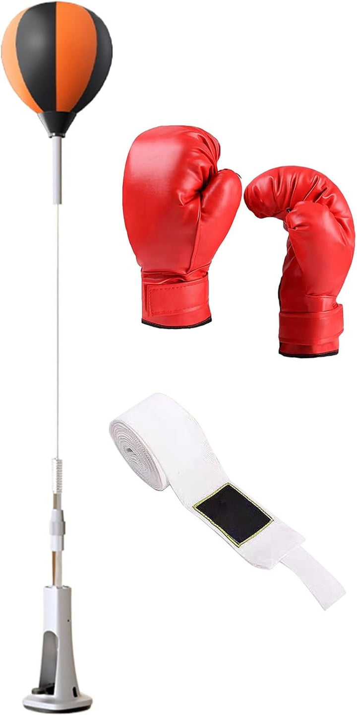 Stand-Up-Boxsack für Erwachsene, freistehendes Reflexsack-Set, höhenverstellbar, starker Rückprall,