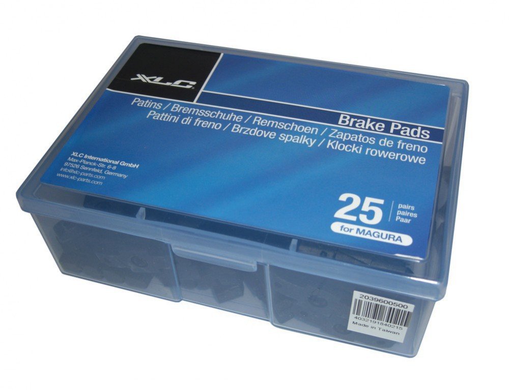XLC Bremsschuhe für Magura (25 Paar | 50mm) Schwarz, Schwarz