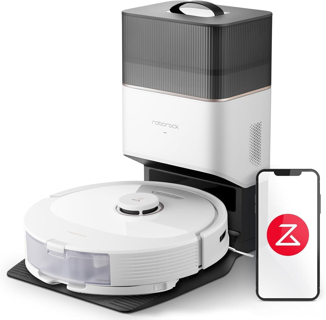 roborock Q8 Max+ Saugroboter mit Absaugstation, DuoRoller-Bürste, 5500Pa Saugkraft, 2,5L Staubbeutel
