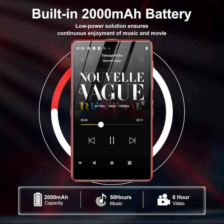 SWOFY 80GB MP3 Player with Bluetooth and WiFi, 4.0 Inch Touchscreen MP3 MP4 Player portablem Stereo,