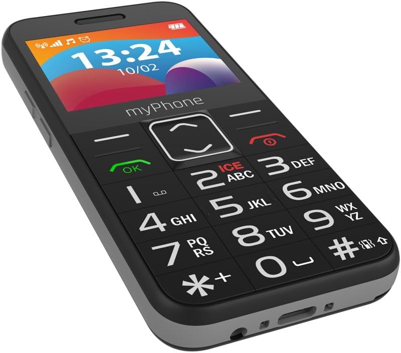 myPhone Halo 3 LTE Robustes Mobiltelefon für Senioren mit Ladestation grosser 1400 mAh Akku SOS-Tast