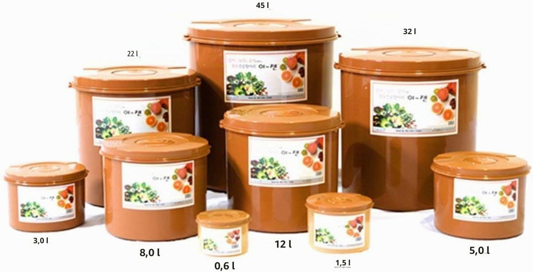 E-Jen Premium Kimchi, Sauerkraut Container Probiotische Gärung mit innerem Vakuumdeckel rund 0.8 gal