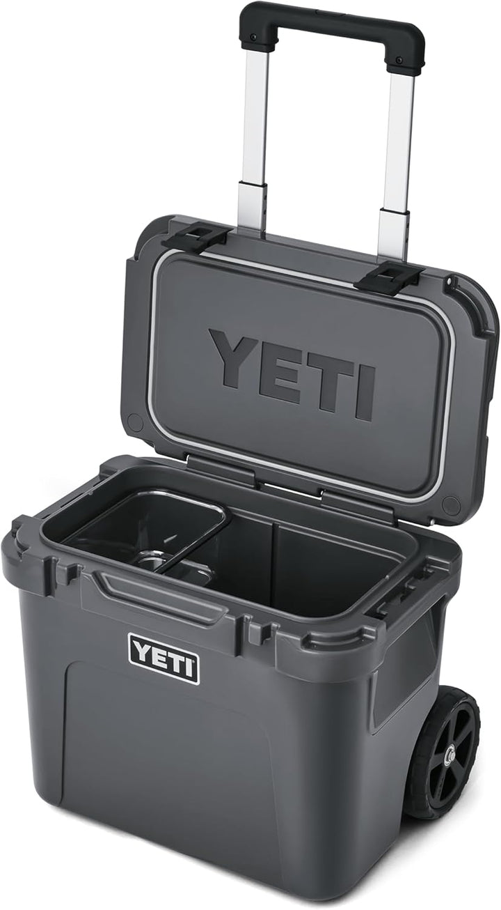 YETI Roadie 32 Wheeled Cool Box, Insulated Hard Cooler Charcoal, Charcoal