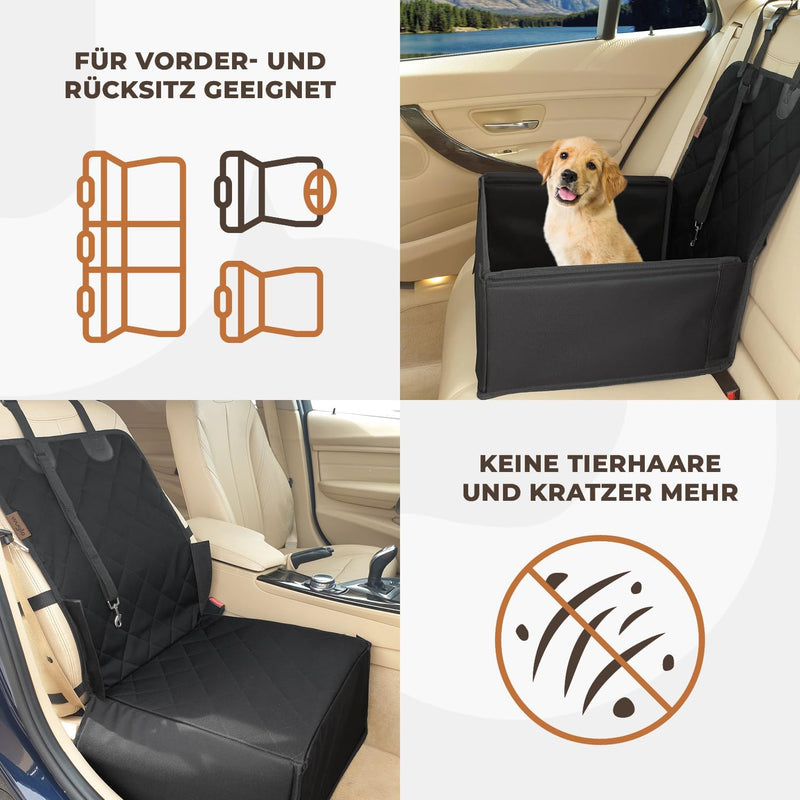 Extra Stabiler Hunde Autositz - Hochwertiger Auto Hundesitz für kleine bis mittlere Hunde - Verstärk