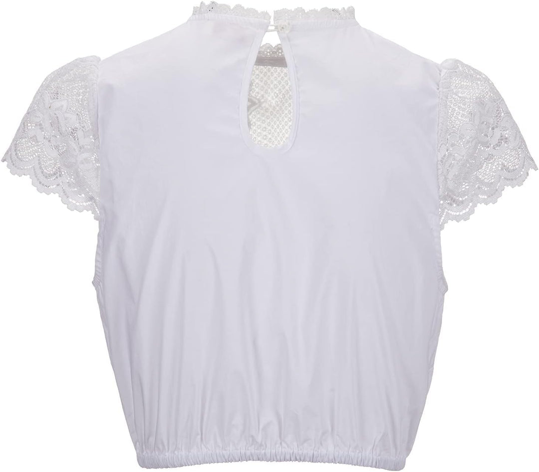 Dirndlbluse Damen Trachtenbluse Creme Dirndl Bluse für Oktoberfest | Bavarian Elegante Dirndl Bluse