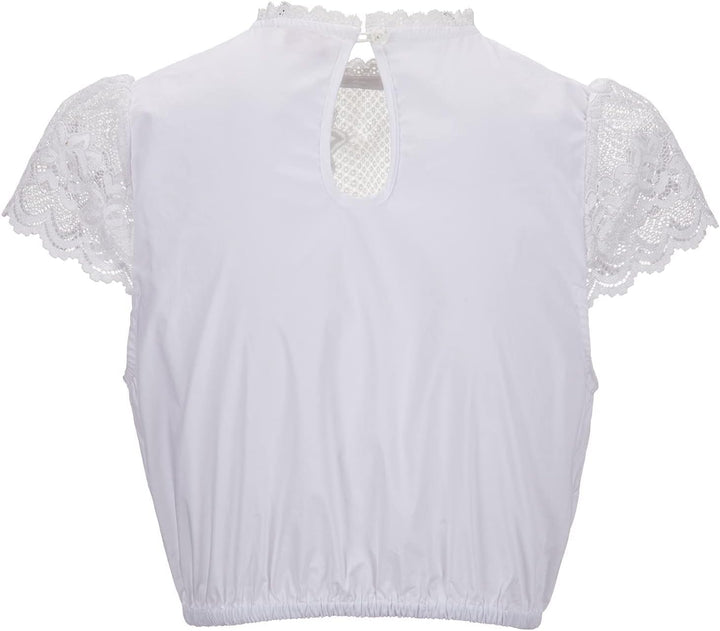 Dirndlbluse Damen Trachtenbluse Creme Dirndl Bluse für Oktoberfest | Bavarian Elegante Dirndl Bluse