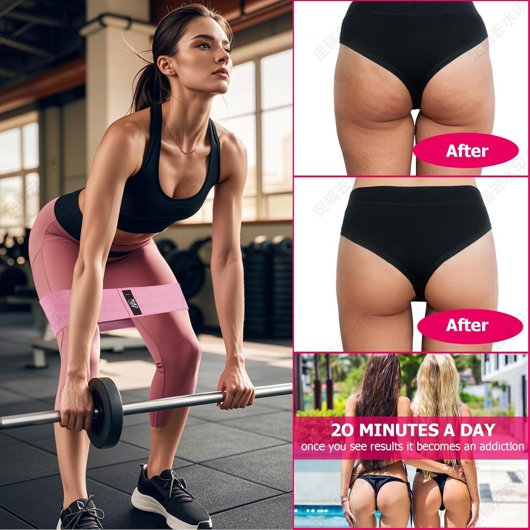 CFX Resistance Hip Bands, Fitnessbänder Set Yogagurt in 3 Zugkraftstärken Trainingsband Yogaband ALS