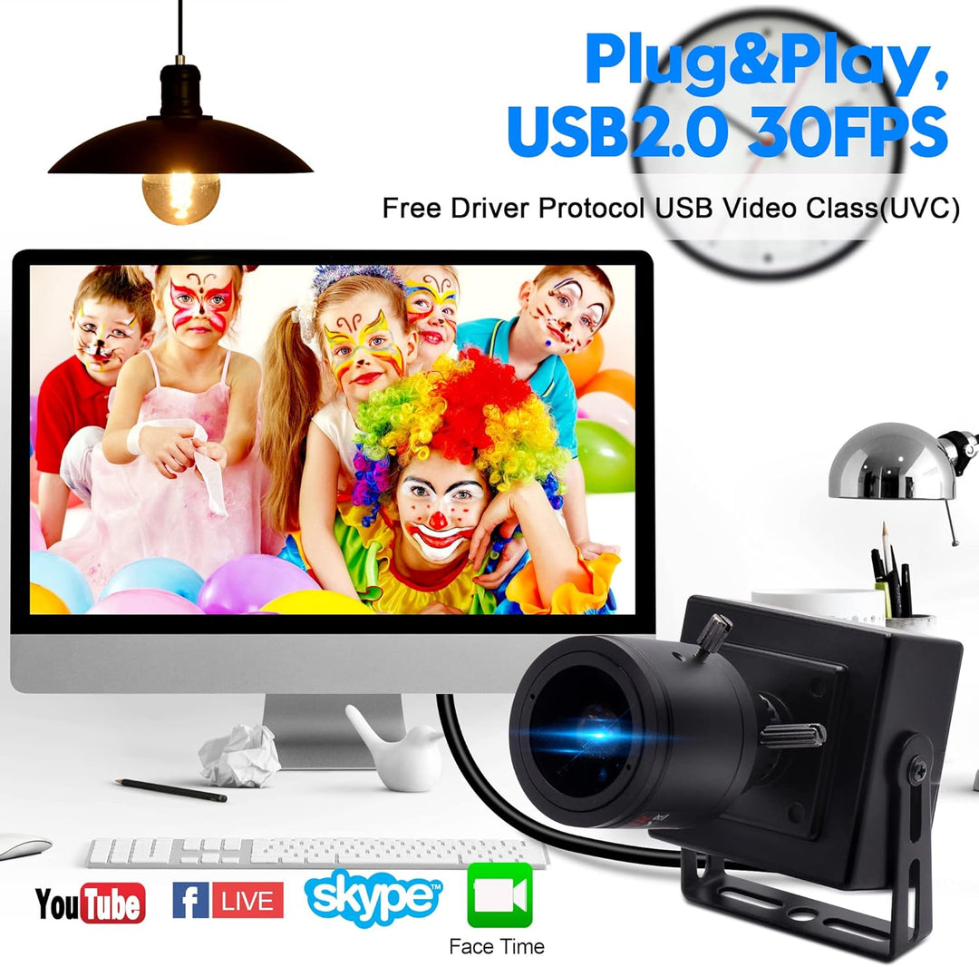 ELP 1080P Optical Zoom Webcam 2,8-12mm Vario Objektiv USB Kamera Full fps Full HD 1080p Webkamera mi
