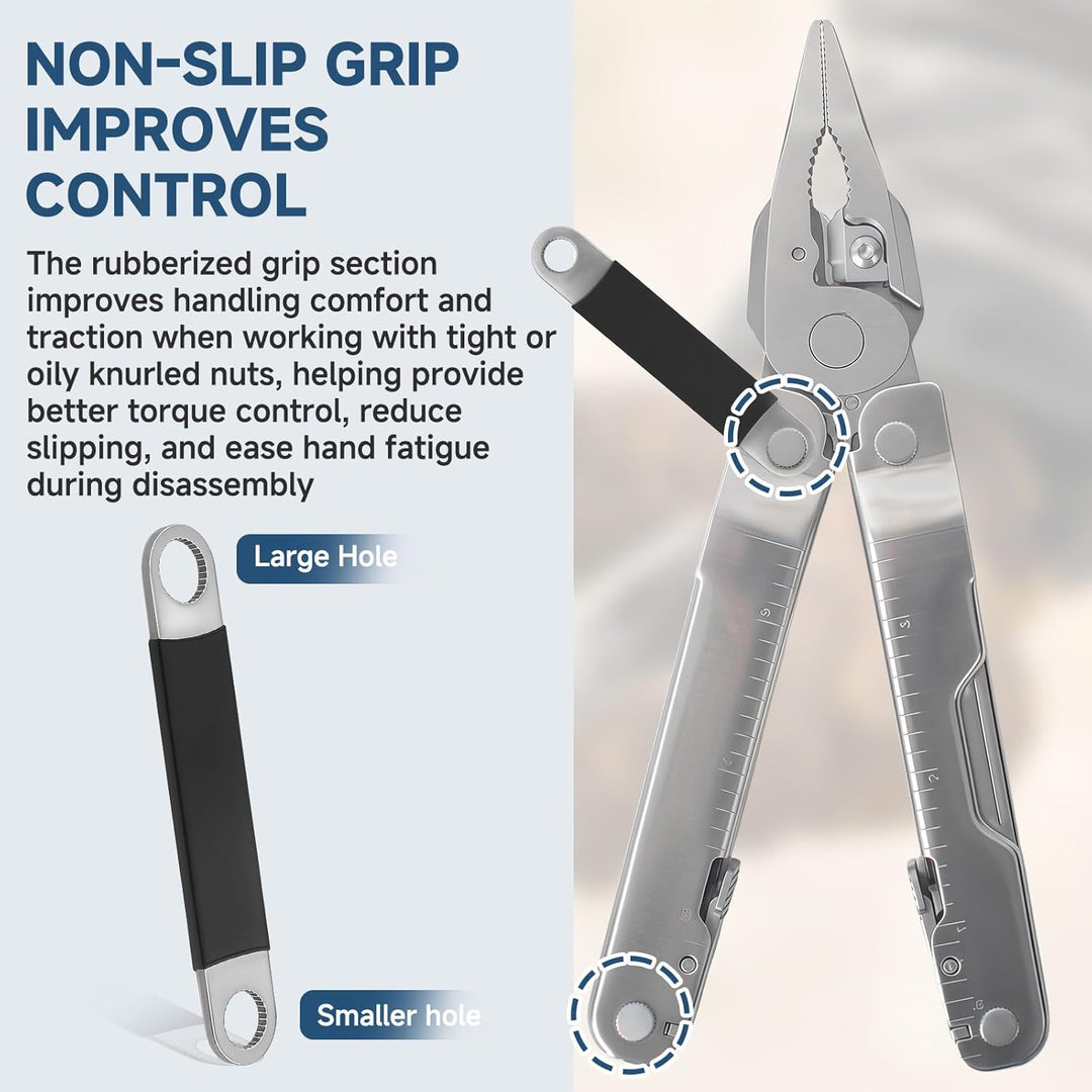 2er-Pack Rändelmutter-Entfernungsschlüssel-Set für Multi-Tool-Demontage, mittleres & grosses Edelsta