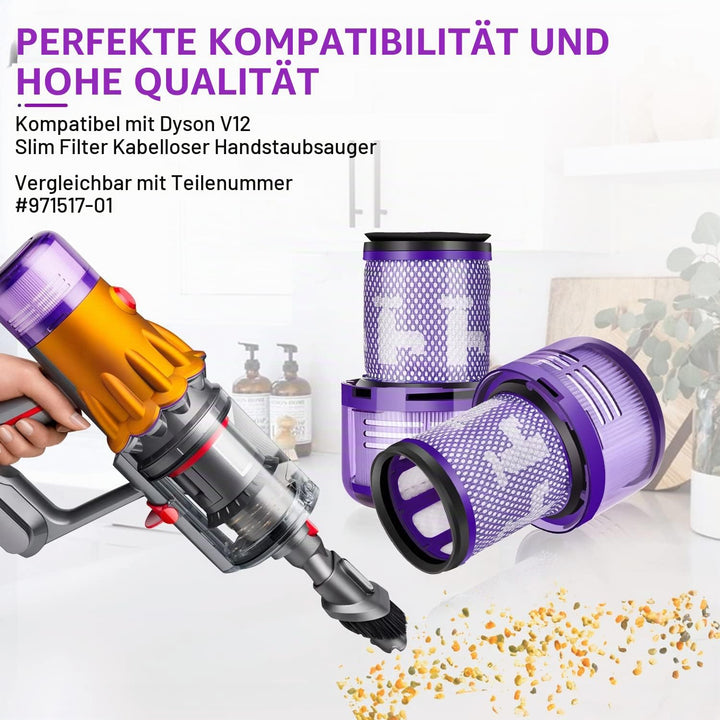Artraise V12 Filter für Dyson, 3er Pack Ersatzfilter für Dyson V12 Slim Absolute Extra, Total Clean,