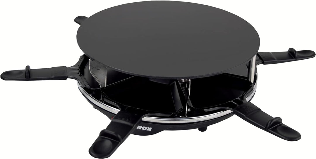 Syntrox Germany Raclette mit Glas-Keramik Grillplatte Design Glas für 6 Personen Grill RAC-900W-Lill